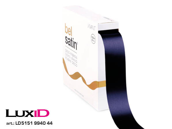 Bel satin 44 donkerblauw 40mm x 100m